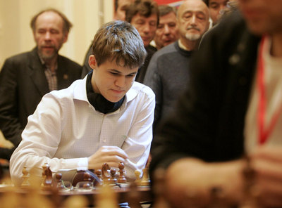 Magnus Carlsen, durante una partida.