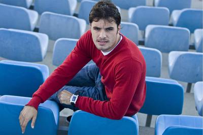 Pedro León, en el estadio del Getafe.