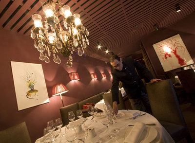 Comedor de T'amerò, cuyo nombre es un homenaje a Domenico Modugno, tercer local en Madrid de Ángelo de Salvo.