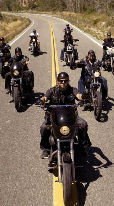  Sons of Anarchy  (Fox), la serie que protagonizan los Ángeles del Infierno.