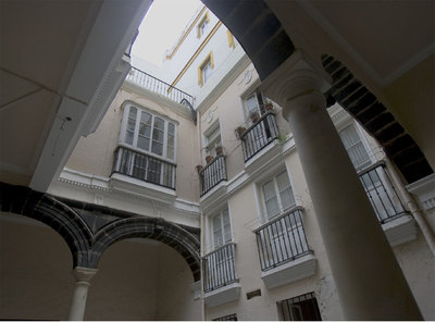 Interior de la casa Pinillos de Cádiz.