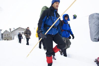 VEINTIDÓS PEREGRINOS TOMARON LAS UVAS DEL XACOBEO EN O CEBREIRO