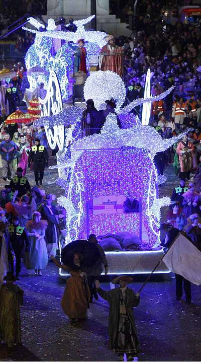 Un momento de la cabalgata que discurrió por las calles de Madrid.