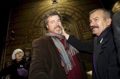 López de Uralde tras ser liberado ayer en Copenhague.