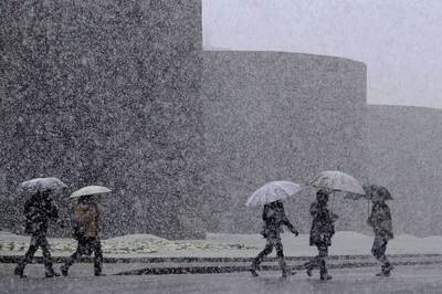 Una capa de nieve se extiende por Galicia