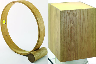 De izquierda a derecha, las lámparas  Al, Jazmine  y  Mr Woo . La última colección de Habitat alía la madera con luminarias de bajo consumo como  leds  o fluorescentes.