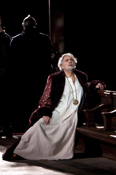 Plácido Domingo, en  Simon Boccanegra,  en la Ópera de Nueva York.