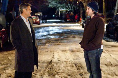 Jason Reitman, a la derecha, y George Clooney durante el rodaje de  Up in the air. 