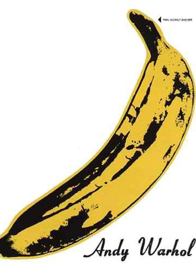  Famosa banana que Warhol diseñó para la portada del debut de The Velvet Underground 