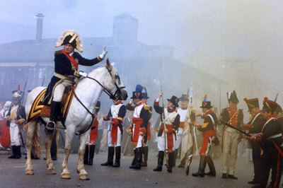Recreación que se realiza cada año en Buenos Aires de los combates entre el Tercio de Gallegos y los ingleses a principios del siglo XIX.