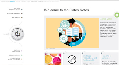 El cuaderno de Gates, página web sobre la vida actual de Bill Gates.