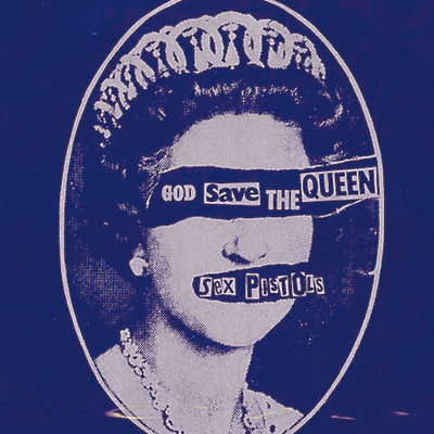  Portada del disco  God save the queen  (Sex Pistols, 1977), diseñada por Jamie Reid. 