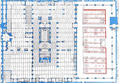 Planta de la Catedral-Mezquita de Córdoba.