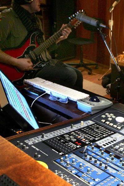 Un estudio de grabación.