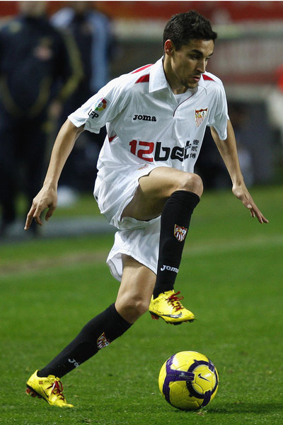Jesús Navas, en un partido con el Sevilla.