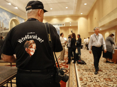 Un asistente a la convención del movimiento  Tea Party,  en Nashville (Tennessee).