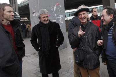 Etxebarria, Arrieta y Erkizia, en una protesta  abertzale. 