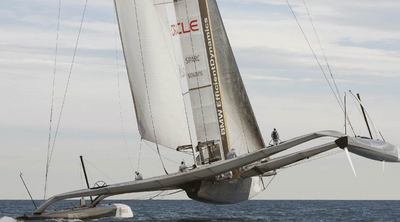 El  Oracle,  durante el entrenamiento de ayer en Valencia.