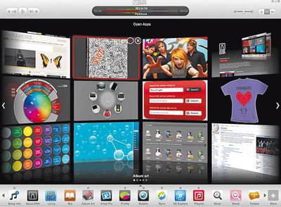  Éste es el aspecto de la interfaz de DNA, un nuevo formato de música digital. 