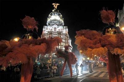 Pasacalles en la Gran Vía.