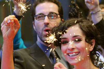 La actriz Zrinka Cvitesic, protagonista de  On the path,   en Berlín. 