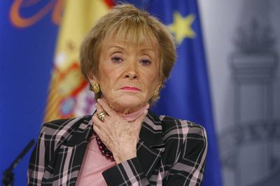 María Teresa Fernández de la Vega, tras el Consejo de Ministros de ayer.