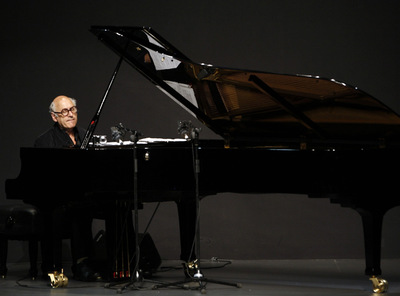Michael Nyman, el viernes en el desfile de Adolfo Domínguez en Cibeles.