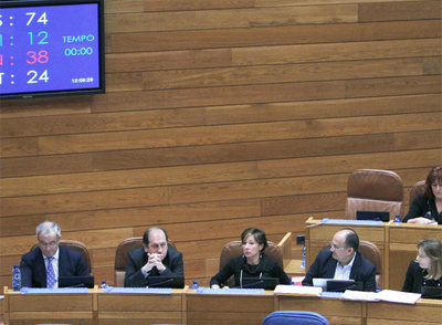 Emilio Pérez Touriño no asistió al debate ni se presentó a la posterior votación.