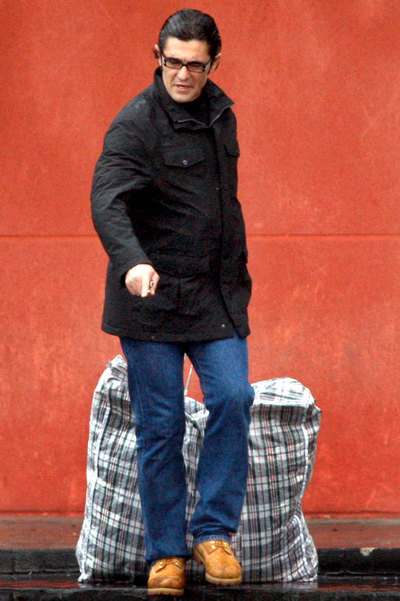 Puerta, ayer a la salida de la cárcel de Estremera.