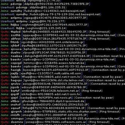 Listado de ordenadores infectados por   botnets  .