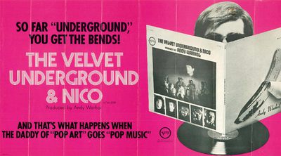 Cartel de promoción de  The Velvet Underground & Nico,   el  álbum debut de la banda neoyorquina.
