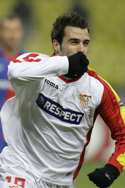 Negredo celebra el gol.