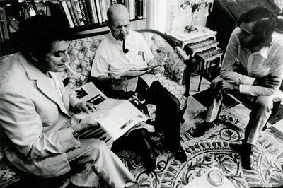 Ricardo Palmerola, con Pau Casals y Serrat en 1969, en Cuba.