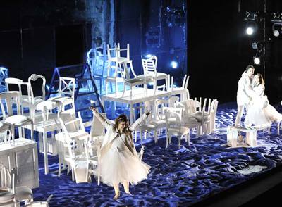 Un momento de la ópera   L'isola disabitata.  