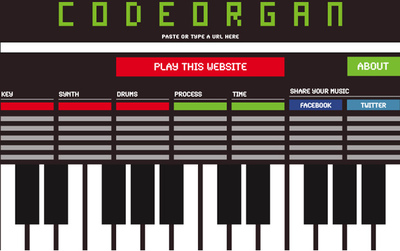 Codeorgan utiliza el contenido de cualquier página  web  para utilizarlo como improvisada partitura capaz de convertirla en una pieza sonora.