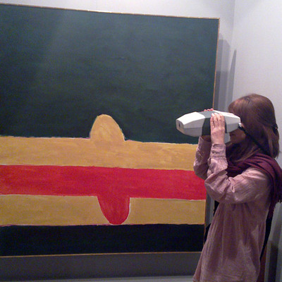 Visión de un cuadro con los binoculares Artvertiser.