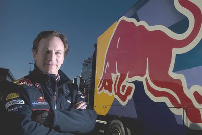 Christian Horner, director de Red Bull, en el circuito de Montmeló.