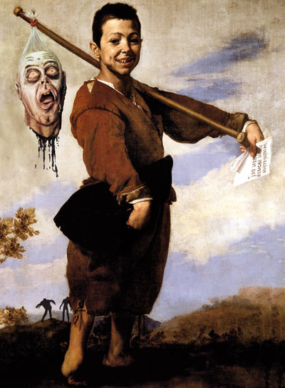  El patizambo, , de José Ribera, y  Cabeza de zombi,  de Estibaliz Mintegi, del libro  Lazarillo Z 