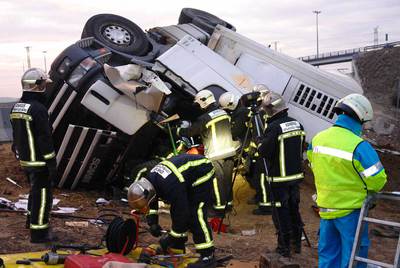 VUELCO MORTAL EN LA M-50