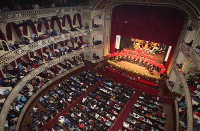Interior del Gran Teatro Falla de Cádiz durante los Carnavales, en una imagen de archivo.