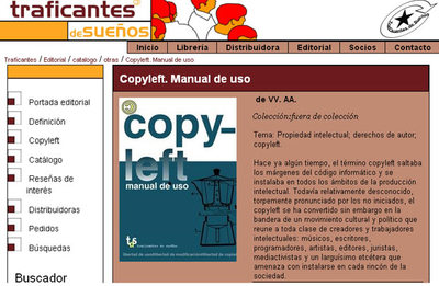   Copyleft. Manual de uso  , editado por Traficantes de sueños.