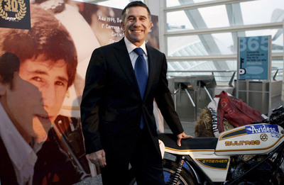 El ex motociclista Jorge Martínez  Aspar , ayer en Valencia.