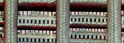  Sin título (Diez trenes),  1960-63.  Gouache,  lápices y papel,  una de las obras de Martín Ramírez que, a partir del miércoles, se exponen en el Reina Sofía de Madrid .