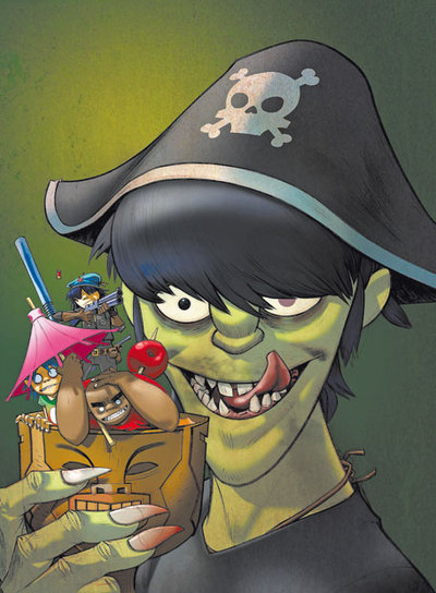  Gorillaz banda virtual creada por Damon Albarn y Jamie Hewlett 