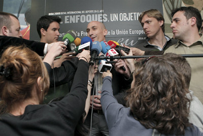 Rubiales, al término de la reunión.