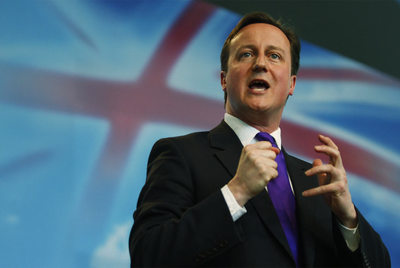 David Cameron, durante la presentación del manifiesto  tory,  ayer en Londres.