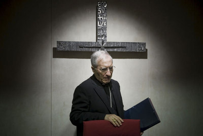El presidente de la Conferencia Episcopal Española, Antonio María Rouco, en la asamblea plenaria del organismo.