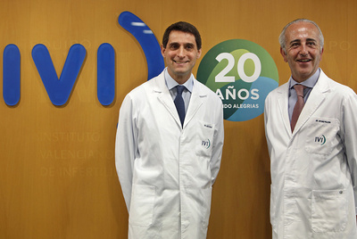 José Remohi (izquierda) y Antonio Pellicer, ayer en la celebración de los 20 años del IVI.