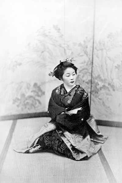  Geisha, Japón hacia 1875. 