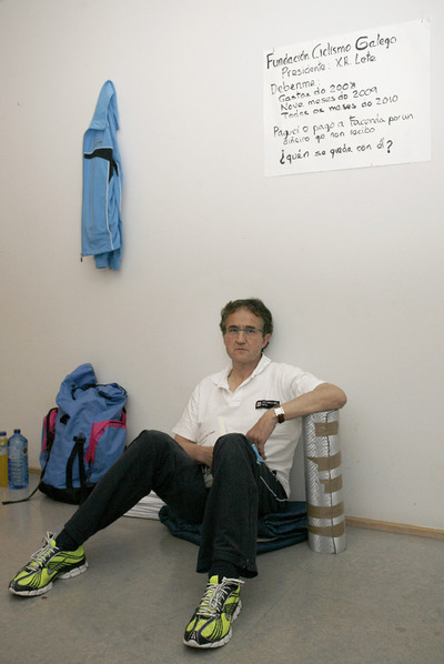 Rodríguez Bastida, durante su encierro.